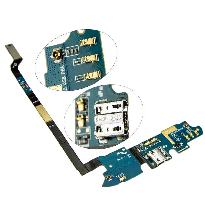 USB Charger Charging Port Connector Flex Cable For Samsung Galaxy S4 i9500 M919 i337 i9505 4G i545 with Mic Microphone | Мобильные