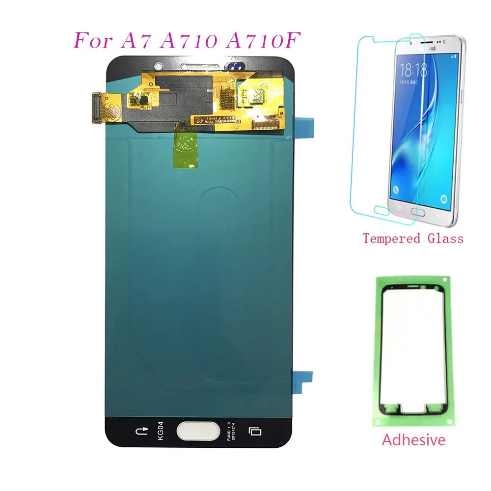 ЖК экран AMOLED для Samsung Galaxy A7 2016 A710 A7100 A710F A710M дигитайзер сенсорного экрана дисплей