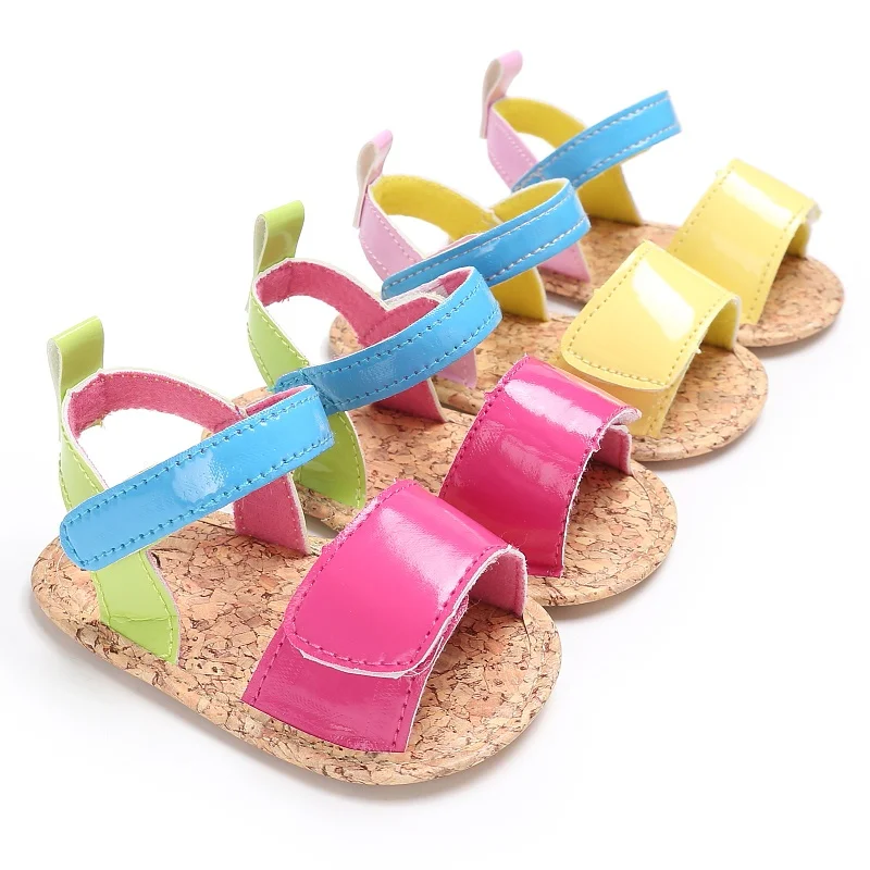 

Summer Newborn Baby Girls Sweet Mixed Colors Infant Toddler Soft Soled PU Leather Princess Kids Sandal Shoes J2