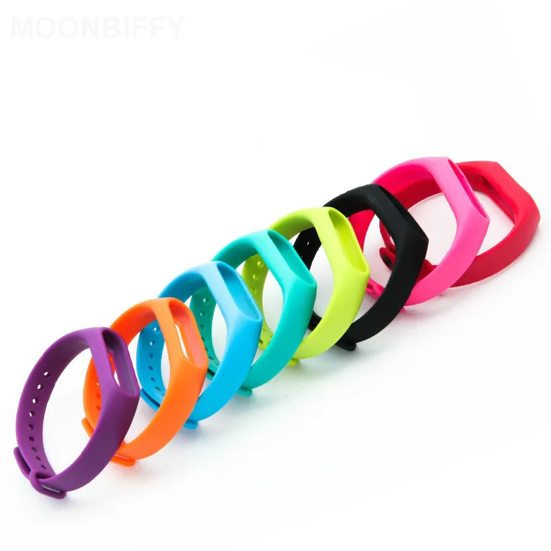 

Colorful Silicone Wrist Strap Bracelet Double Color Replacement watchband for Original Miband 2 Xiaomi Mi band 2 Wristbands