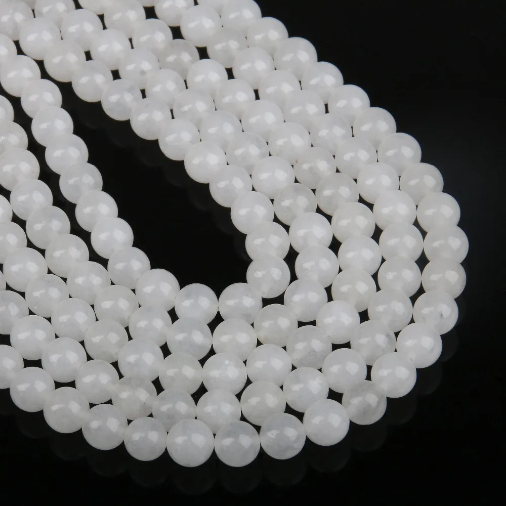 

Wholesale Natural Stone Beads Frost White Jades Beads DIY Hand Made Fine Jewelry Accessory GEM Stone Beads