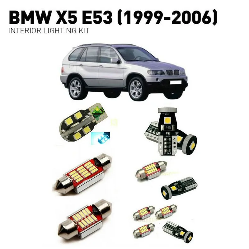 Светодиодные Внутренние огни для BMW x5 e53 1999-2006 21 шт. светодиодные фонари для автомобилей комплект освещения автомобильные лампы Canbus без ошибок