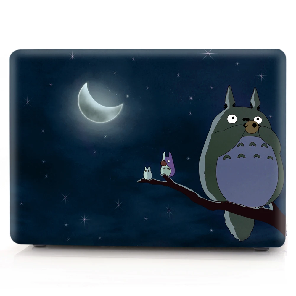 Чехол для ноутбука Totoro с цветной печатью для MacBook Air retina Pro 11 12 13 15 для MacBook с сенсорной панелью New Air 13 New Pro13 15