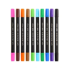 Узнайте 12/24/36 цветов двойная головка Эскиз маркер для рисования ручка Набор ручек для набросков, манга рисунок маркеры дизайн ручка дизайн поставки кисть