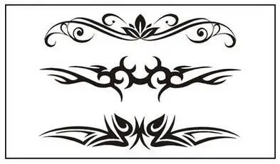 10 шт. 105*60 мм моделирование татуировки наклейки кошка Роза корона с алмазами английские буквы бабочка Башня черные наклейки - Цвет: S204