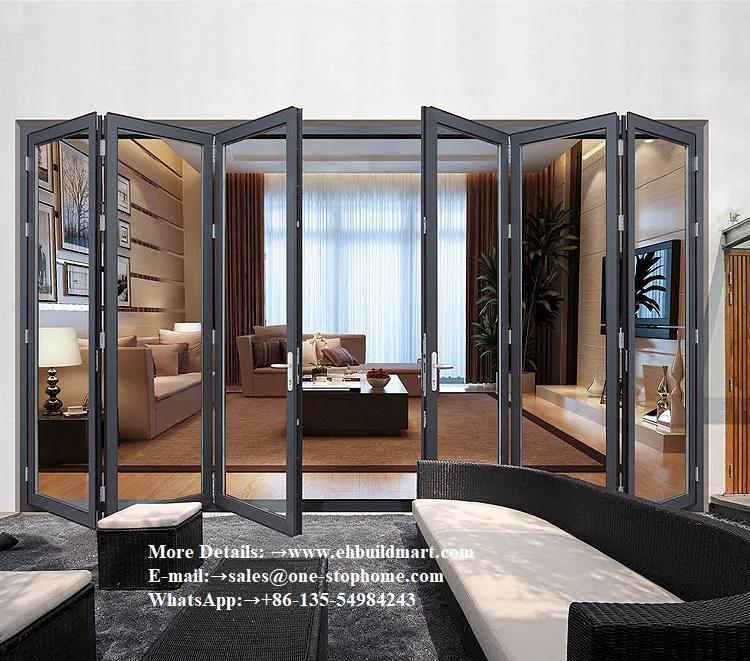  Australian standards double glazing lowes bi fold doorentrance doorblack aluminum glass interior do