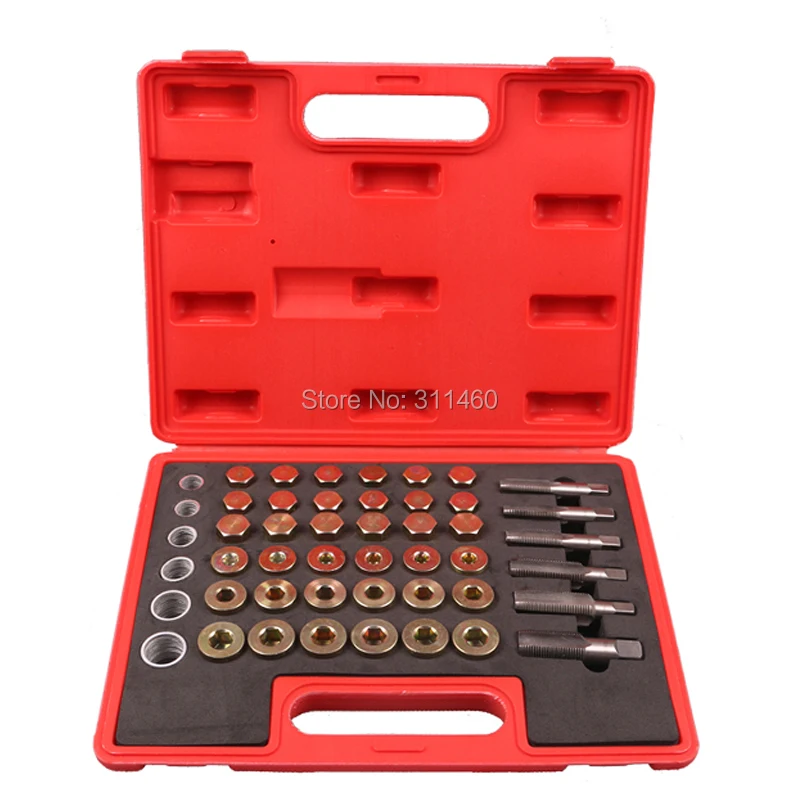

114Pcs/Set Oil Drain Sump Plug Tool Oil Pan Screws Wrench Key Thread Car Repair Tools For Audi VW BMW Fiat Ford Mazda Volvo Opel