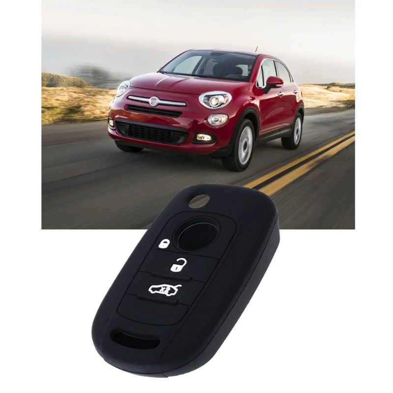 Силиконовый чехол для ключей от машины Fiat 500X Toro Tipo Egea 3 кнопки Dodge Neon автомобильных