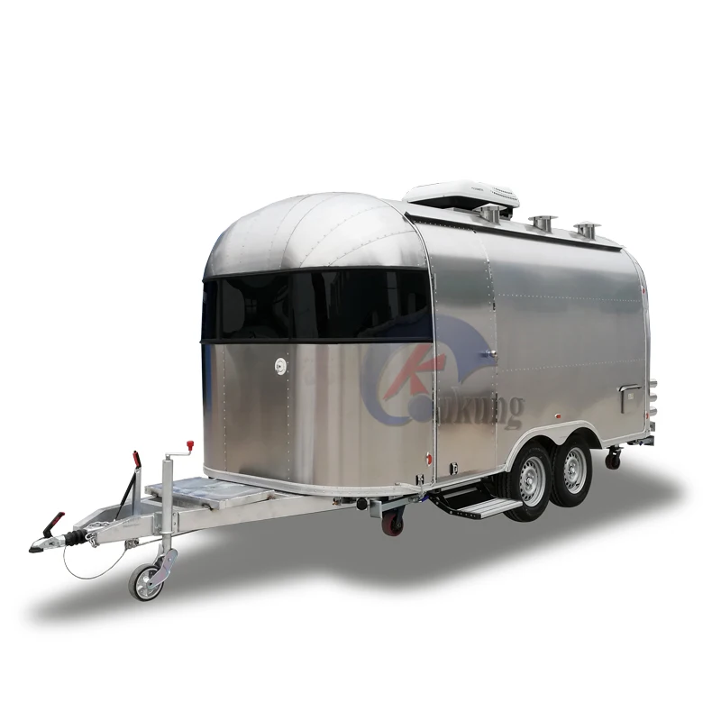 

UKUNG 2nd generation airstream trailer catering mobile food truck fast food caravan trailer hot dog ice cream cart