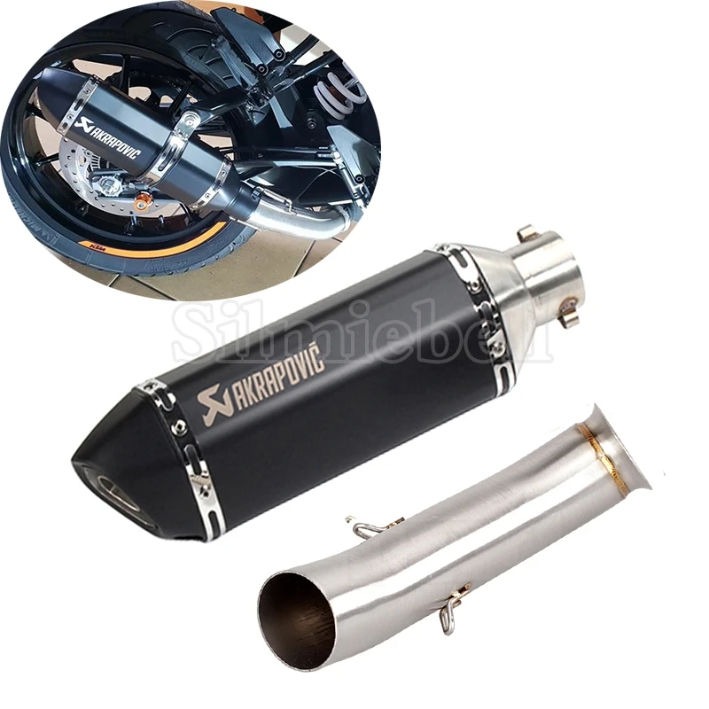 Escape Akrapovic выхлопная труба мотоцикла для KTM DUKE 390 RC390 125 RC 250 RC12 без шнуровки средняя