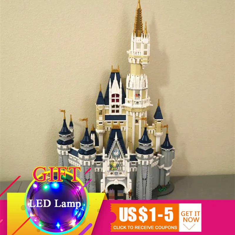 

16008 4080pcs Cinderella Princess Castle City Model set Compatible with 71040 Building blocks Gift Toys