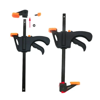 

1pcs 4 Inch Wood-Working Bar Clamp Quick Ratchet Release Speed Squeeze DIY Hand Tools Color Random