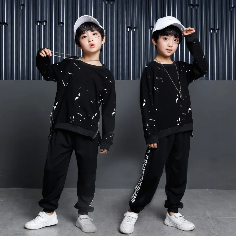 

Kids Hip Hop Clothing Casual Shirt Sweatshirt Tops Jogger Pants for Girls Boys Jazz Dance Costume Ballroom Dancing Clothes Wear