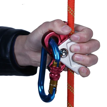 

Outdoor Rappelling Rescue For Outdoor Sport Rock Climbing Handle Control Non Confusion Abseiling Device Stop Descender