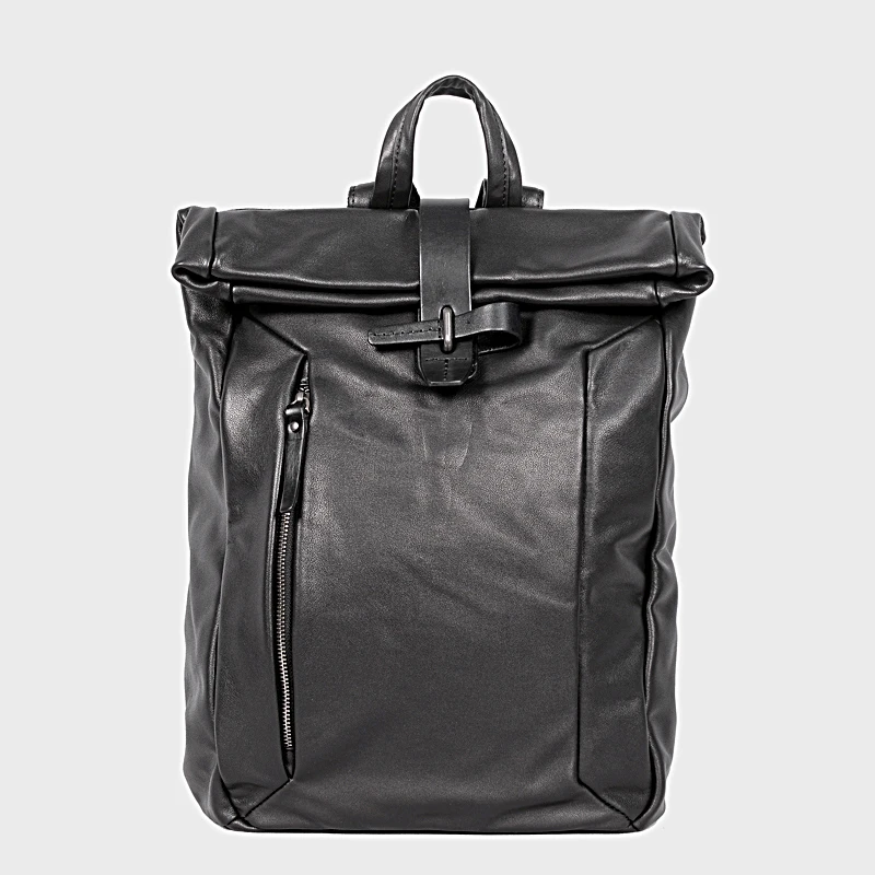 

2019 Leather Backpack Man' Shoulder Bag Head Layer Cow Leather Computer Bag Large Capacity Business Bag Travel Student Bag