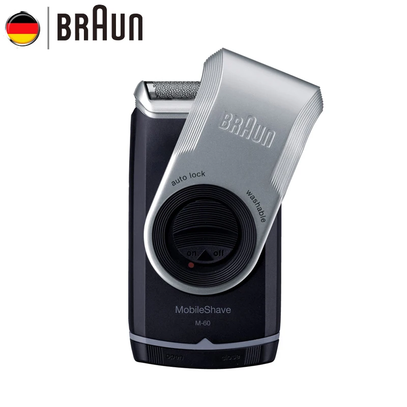 Elétrica com Bateria para Homem Cuidados com o Rosto Navalha de Segurança Braun Barbeador Elétrico Navalha Portátil Lavável Cabelo Bigode M60