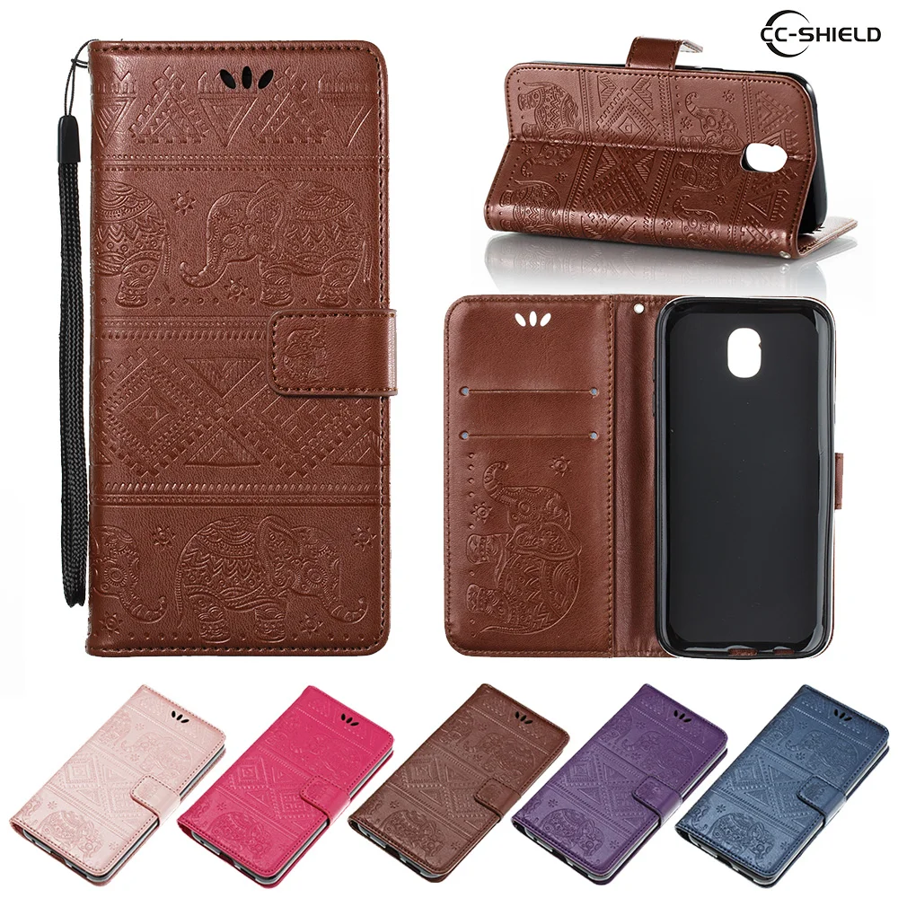 

Flip Coque for Samsung Galaxy J5 2017 J530 J530FM J530FM/DS SM-J530F Retro Elephant case Flip Wallet Leather Cover Phone Case