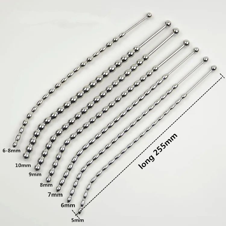 Solid 304 Stainless Steel Urethral Sound 7 Size Choose