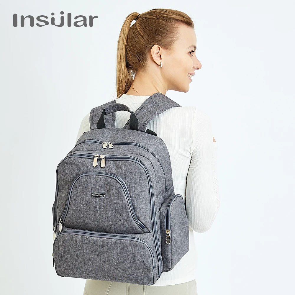 Insular Diaper Bag Fashion Mummy Maternity Nappy Bag Brand Baby Travel Backpack Diaper Organizer Nursing Bag For Baby Stroller insular maternity bag fashion baby nappy changing bag mommy diaper stroller backpack baby organizer bag