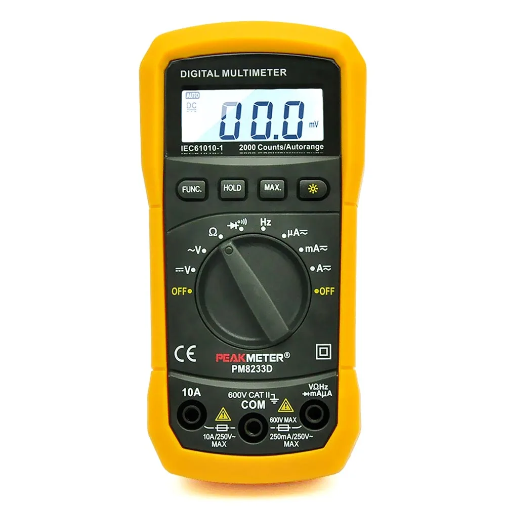 PEAKMETER PM8233D Auto / Manual Digital Multimeter Smart Handheld Mini