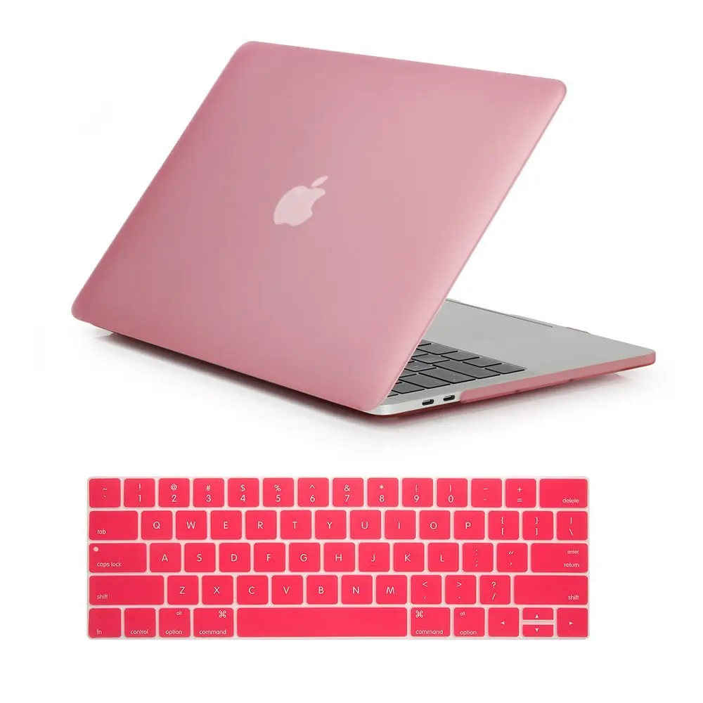 Сумка для ноутбука чехол s для Apple MacBook Air Pro retina 11 12 13 15 чехол для нового Mac book Air 13,3 Pro 13,3 15,4 дюймов+ чехол для клавиатуры - Цвет: Matte Pink