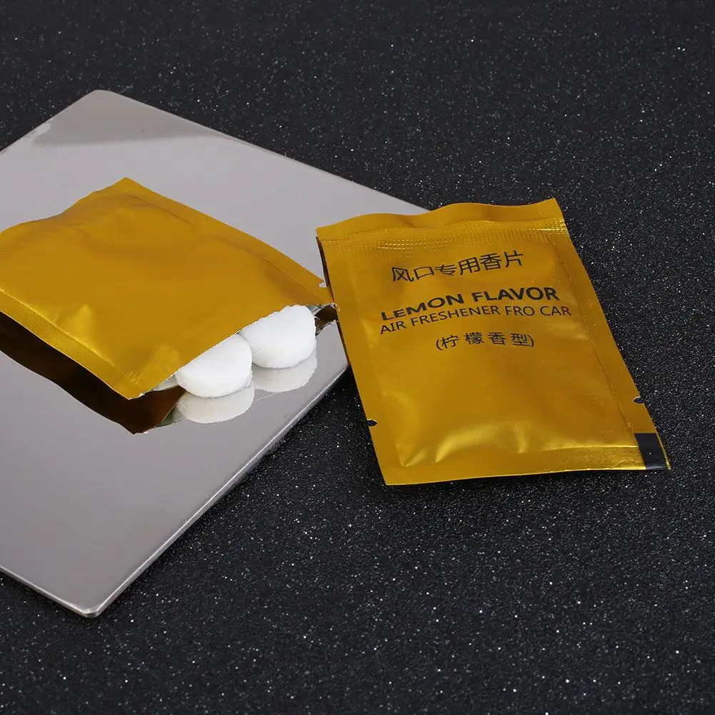 

2 Pcs Car Solid Perfume Tablets Vehicle Fragrance Slice Fit Freshener Diffuser Air Clip Air Fresh 4 Flavors