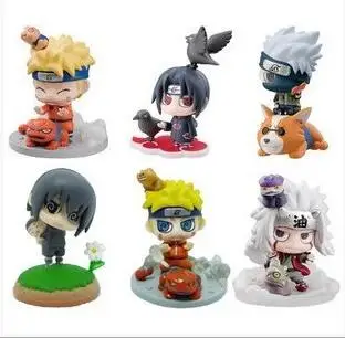 

6pcs/set Naruto Shippuden Uchiha Sasuke Itachi Anime Action Figure PVC Collection Model toys brinquedos for christmas gift