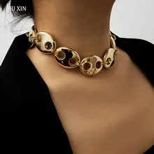 SHIXIN очаровательное креативное короткое ожерелье-чокер в виде большого свиного носа для женщин, модное панк персонализированное ювелирное изделие, женское колье, подарок