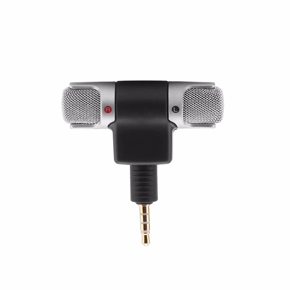 Powstro портативный стерео микрофон с записывающим устройством позолоченный штекер с 3,5 мм мини-разъемом Без аккумулятора для Iphone samsung htc