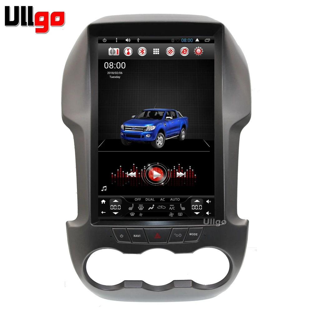 Top 12 inch Vertical Screen Octa Core Android 6.0 Car Head Unit for Ford Ranger 2011-2014 with Radio RDS Blueooth Mirror-Link Wifi 0