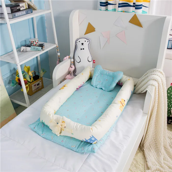 Портативная детская кроватка для младенцев, детская кроватка для новорожденных, детская кроватка для путешествий, складное детское гнездо, детская кровать для ухода за ребенком - Цвет: 4