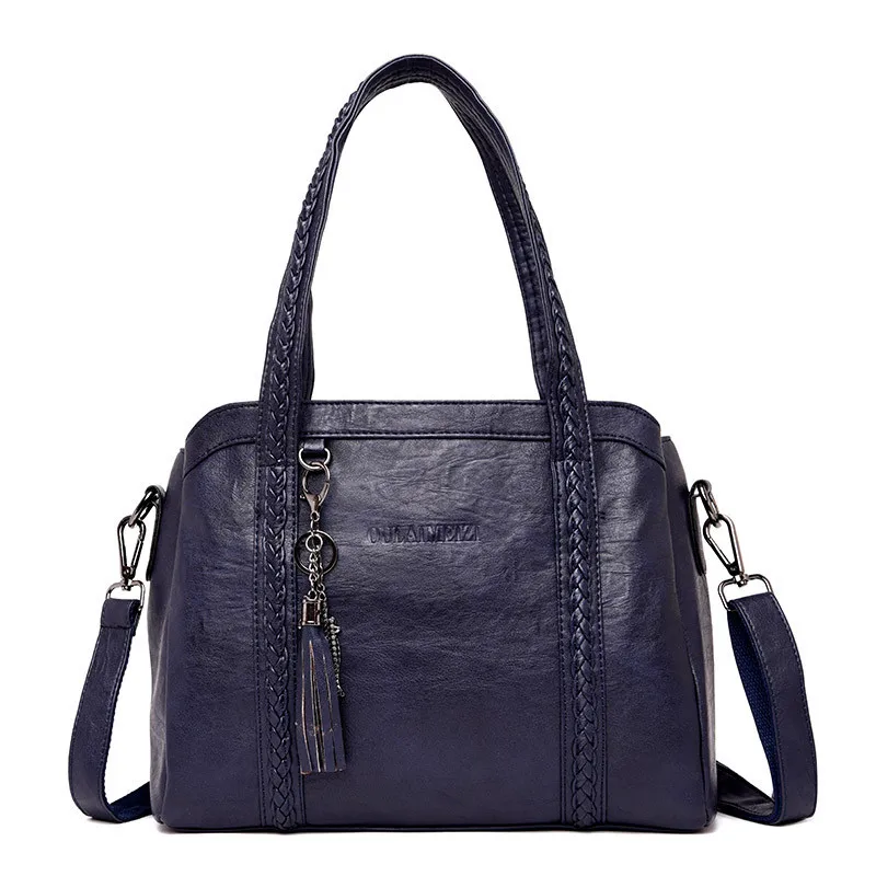 Роскошные сумки, женские сумки, дизайнерские кожаные сумки, женская сумка на плечо, винтажная женская сумка через плечо, сумка-мессенджер, женская сумка - Цвет: BLUE