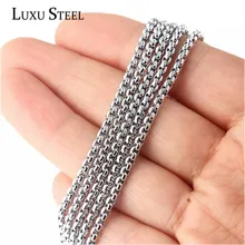 Collier en acier inoxydable de luxe 10 pcs/lot largeur 2mm longueur 45/50/55/60 cm personnalisé lien rond chaîne cubaine collier femmes/hommes(China)