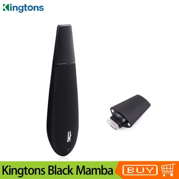 

Original Dry Herb Vaporizer Kingtons Black Mamba Kit 1600mah Battery BLK Vaporizer Herbal Vape Pen With glass mouthpiece