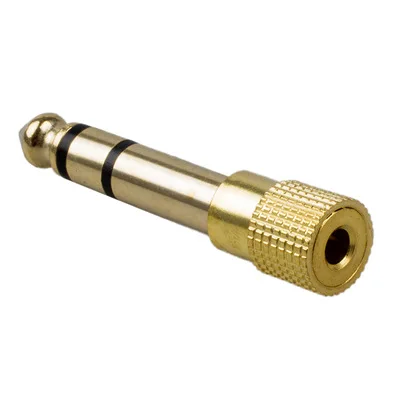 100pcs lot Jack 6 35mm Male Plug to 3 5mm Female Connector Headphone Jack Stereo Audio Converter Adapter Mayitr