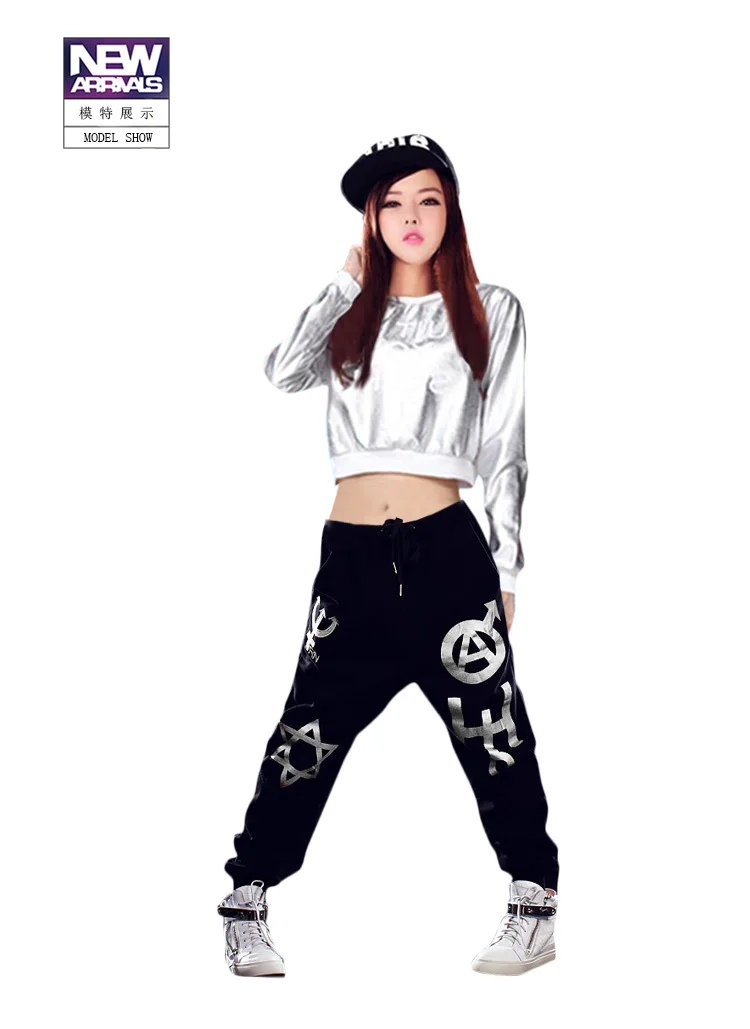 Jazz Dance Suit Ds Fashion Hip-hop Clothing Women Loose Suit Hip-hop Hip-hop Students Performing Practice Dance Clothes