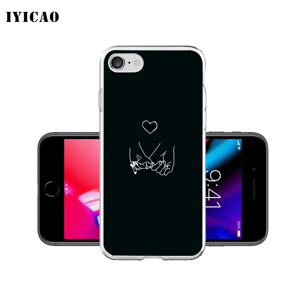 Мягкий силиконовый чехол IYICAO для iPhone X XR XS MAX 6 6s 7 8 Plus 5 5S SE TPU|Чехлы-накладки| |