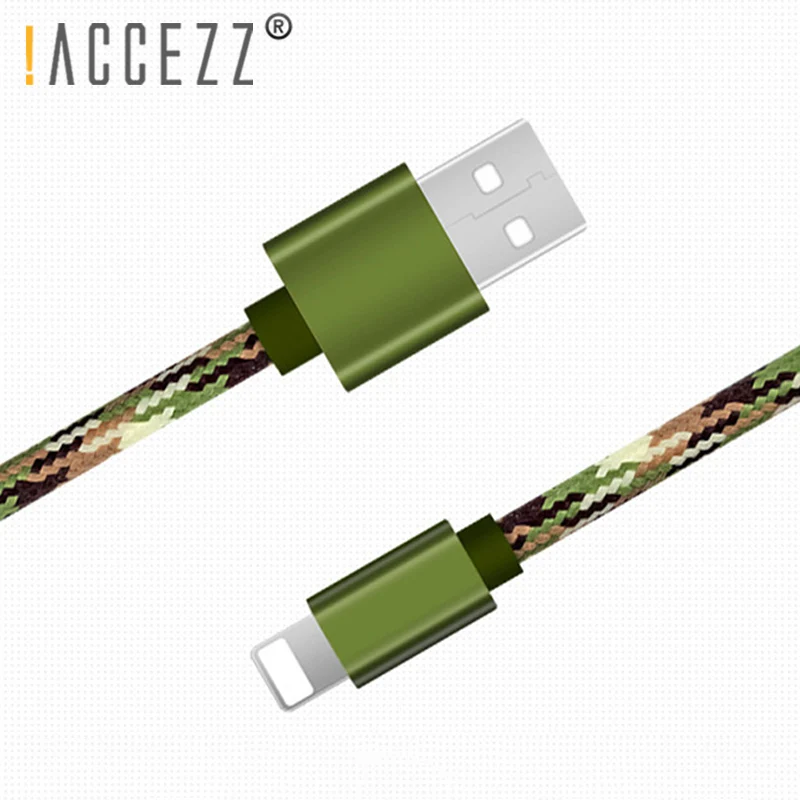 

!ACCEZZ Nylon USB Charging Data Line Lighting For iPhone X 8 7 Plus XS MAX XR Fast Charge Cord For iPad mini 1 2 3 Charger Line