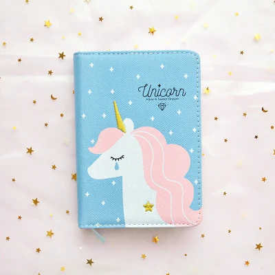 Kawaii Unicorn записная книжка Bullet Journal Agenda Planner Тканевая обложка Записная книжка Дневник ежемесячный недельный для планирования расписания школьные принадлежности - Цвет: Light Blue