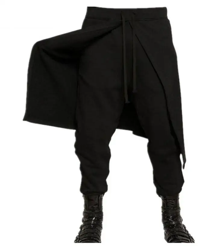 Для взрослых мужчин Средневековый Ренессанс Lounge свободные штаны Викинг черный коричневый навигатор повязка на ногу брюки пират всадник костюм