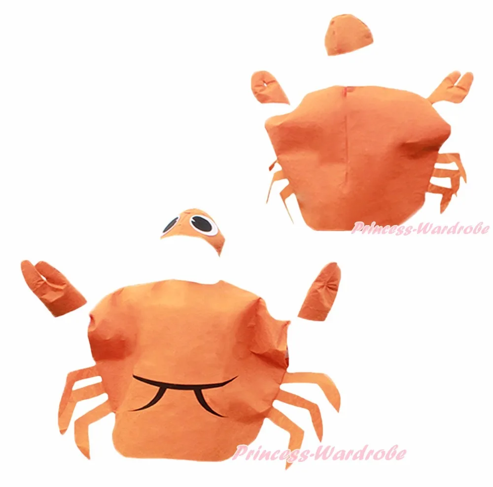 

Halloween Party Orange Crab Ocean Sea 2PC Kids Child School Play Unisex Costume