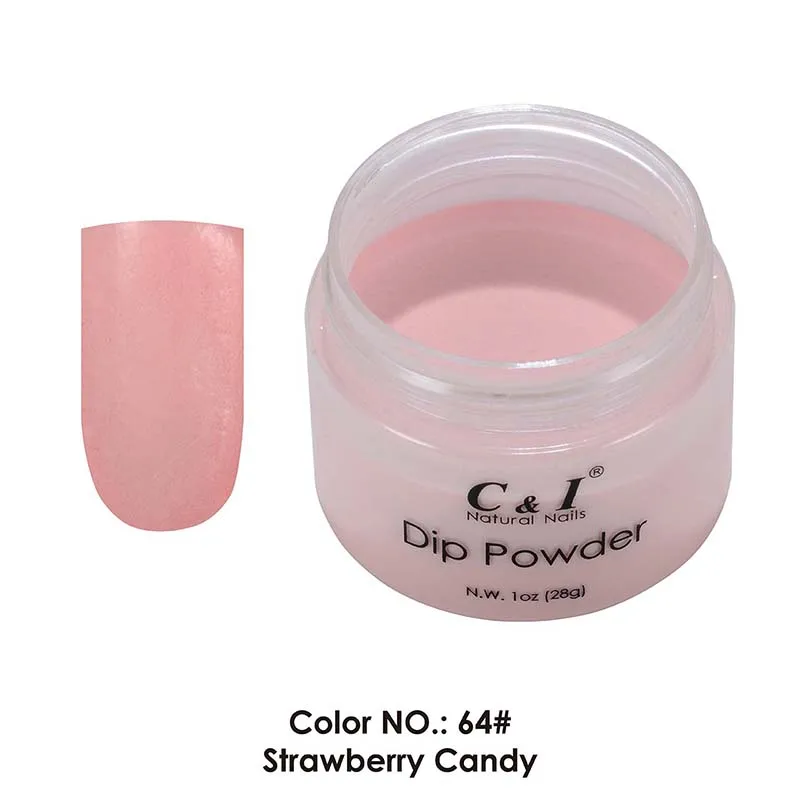 

C&I Dip Powder, Color No. 64 Strawberry Candy, for Nail Color, 1 oz / 28 g