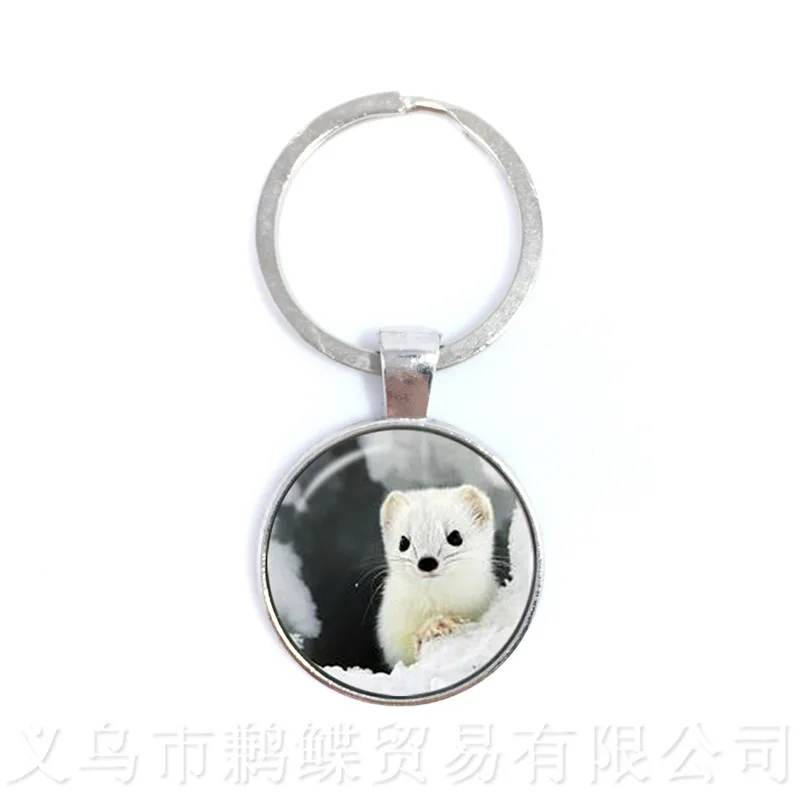 

Puppy Picture 25mm Round Glass Dome Keychain Animal Pattern Series Keyring Dog Lover Creative Gift Handmade Fashion Pendant