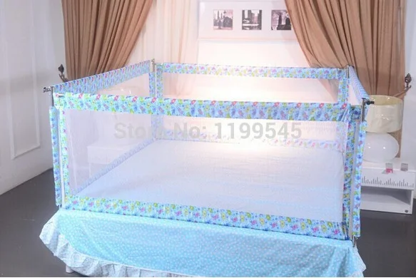 

Free shipping high quality stainless steel Children's bed guardrail baby bed fence anti-fall guardrail(four side)