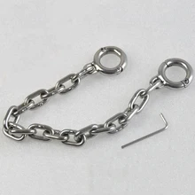Toe bondage chain anklet bdsm fetish slave foot restraints stainless steel metal toes cuffs 26cm long chains shackles sex toys
