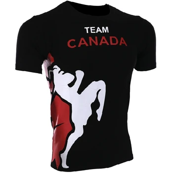 

MMA fighting muaythai broadcast short sleeve T shirt wulin wind fight flying knee fight gym man loose muscle