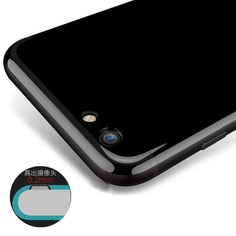 Угольно черный мягкий силиконовый чехол для iPhone 7/7 Plus/6/6 S Plus телефон оболочки