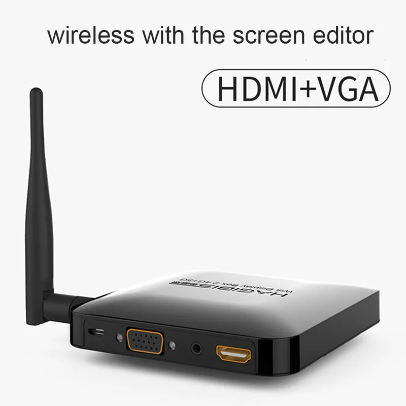 

NEW 2.4G +5G with screen device for wireless HDMI +VGA screen push treasure airplay video for TV transmitter ios android