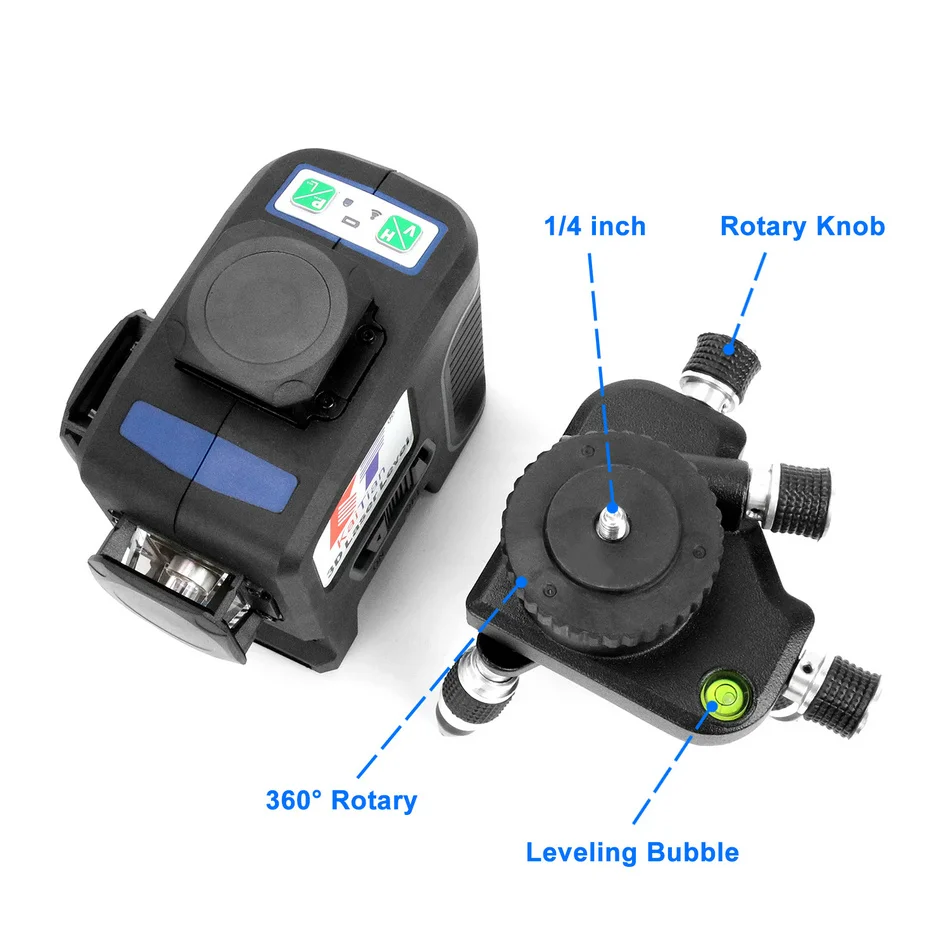 Kaitian 12 линия лазерный уровень с лазером Зеленого Цвета 360 само-Балансирующий перекрестный вертикальное и горизонтальное 3D лазерный приемник лазерный уровень строительные инструменты