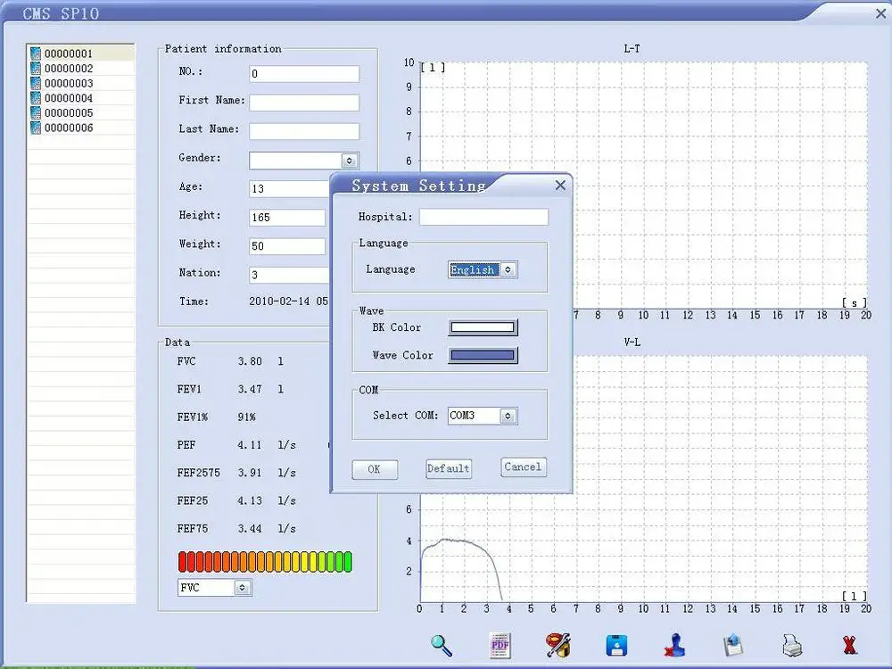 Seguro à Porta Dispositivo de Volume Pulmonar + Software de Computador Embalado Spirômetro Contec Sp10 Pulmonar Respiratório Função * Bem 4 pulmonar respiratório função pulmonar + software de computador